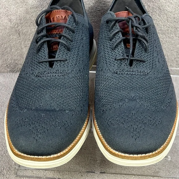 Cole Haan Mens Original Grand Lace Up Knit Oxford Wingtip Shoes Sz 9.5 C27961 - Picture 4 of 11